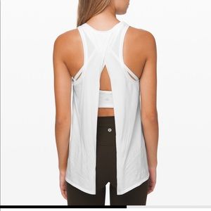 Lululemon White All Tied Up Tank